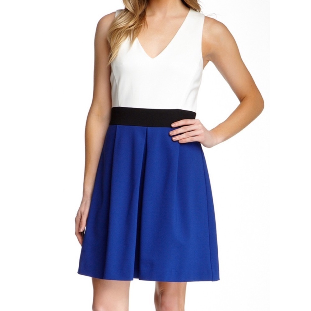 Trina Turk Araceli Colorblock Ponte Skater Dress S